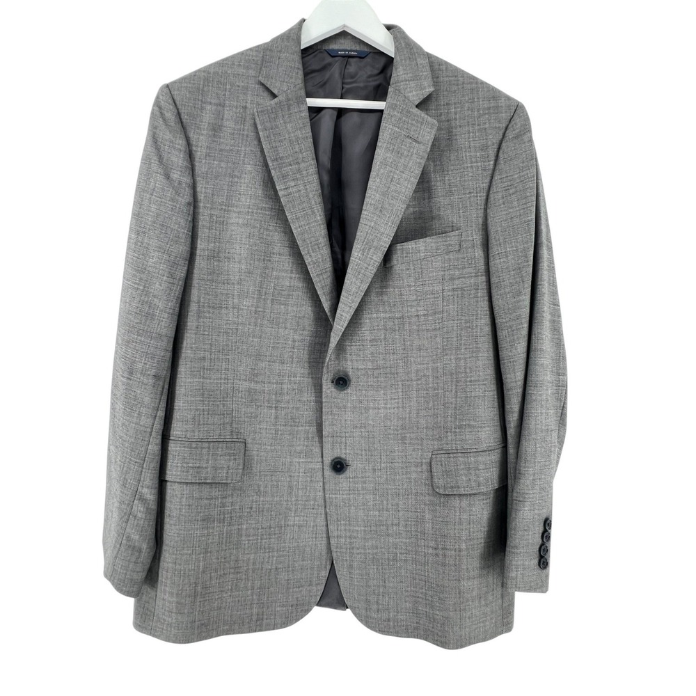 Brooks Brothers Fitzgerald Blazer Mens 42R Gray 100% Wool Sharkskin Business Ivy